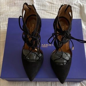 Aquazurra Belgravia 4’ inch suede pumps